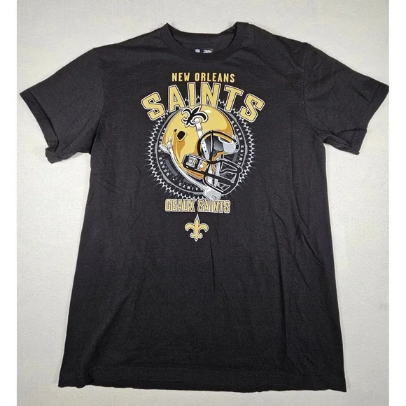 NFL Team Apparel New Orleans Saints 2012 Schedule T-Shirt Mens Large Black K917 - Picture 2 of 9